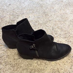 Maurices Black Ankle Booties with Side Buckle
